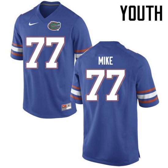 Youth Florida Gators #77 Andrew Mike NCAA Nike Blue Authentic Stitched College Football Jersey VYL5862ZC